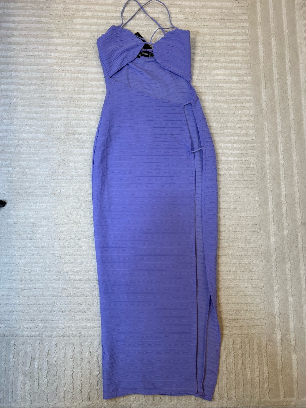 PrettyLittleThing Lilac Strappy Sweetheart Midi Dress NWT size 4